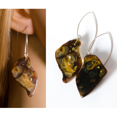 Ohrringe Bernstein Silber...